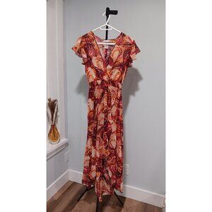 Size 6 Kate Lily Spring Summer Dress Stretch Waistband Long